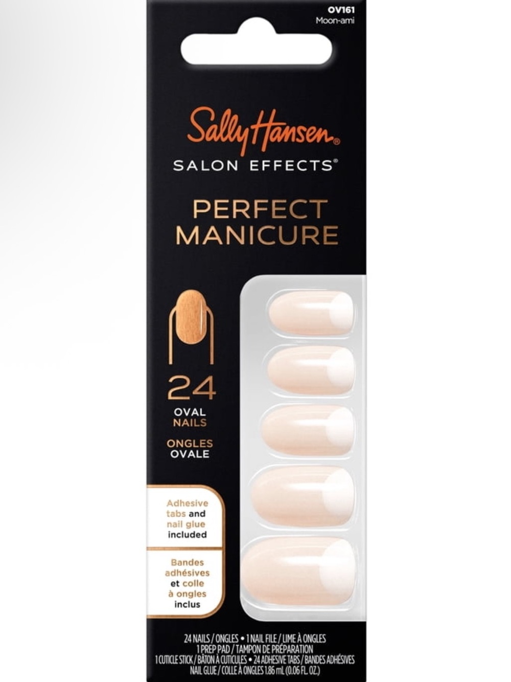 Sally Hansen Perfect Manicure Nude Moon Shape Oval Press-On Nails